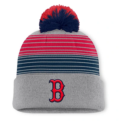 Men's Boston Red Sox Fanatics Gray Balk Cuffed Knit Hat with Pom