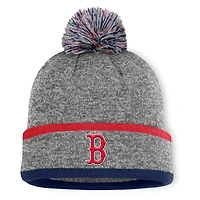 Men's Boston Red Sox Fanatics Heather Gray Backstop Cuffed Knit Hat with Pom