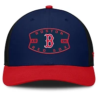 Men's Boston Red Sox Fanatics Navy/Red Cutoff Adjustable Trucker Hat