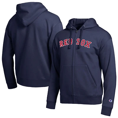 Men's Champion Boston Red Sox Navy All-Star Wordmark Full-Zip Hoodie