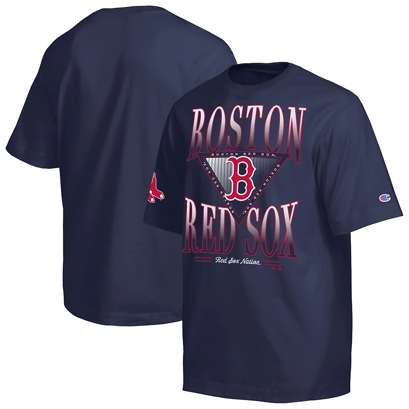 Men's Champion Navy Boston Red Sox Traditions Two Locations T-Shirt