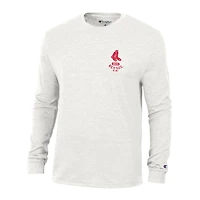 T-shirt à manches longues Champion White Boston Red Sox Cooperstown Winning Tradition Tri-Blend pour homme