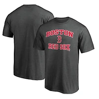 T-shirt anthracite pour homme avec inscription « Cœur et âme » des Red Sox de Boston