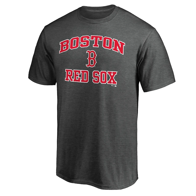 T-shirt anthracite pour homme avec inscription « Cœur et âme » des Red Sox de Boston