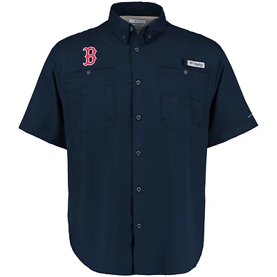Chemise à boutons Columbia Navy Boston Red Sox Tamiami Omni-Shade pour homme
