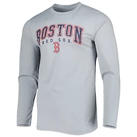 Ensemble de nuit pour homme Concepts Sport bleu marine/gris Boston Red Sox Breakthrough avec haut à manches longues et pantalon
