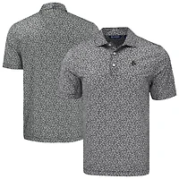 Polo recyclé à imprimé floral écologique pour homme Cutter & Buck, noir, Boston Red Sox, grande taille