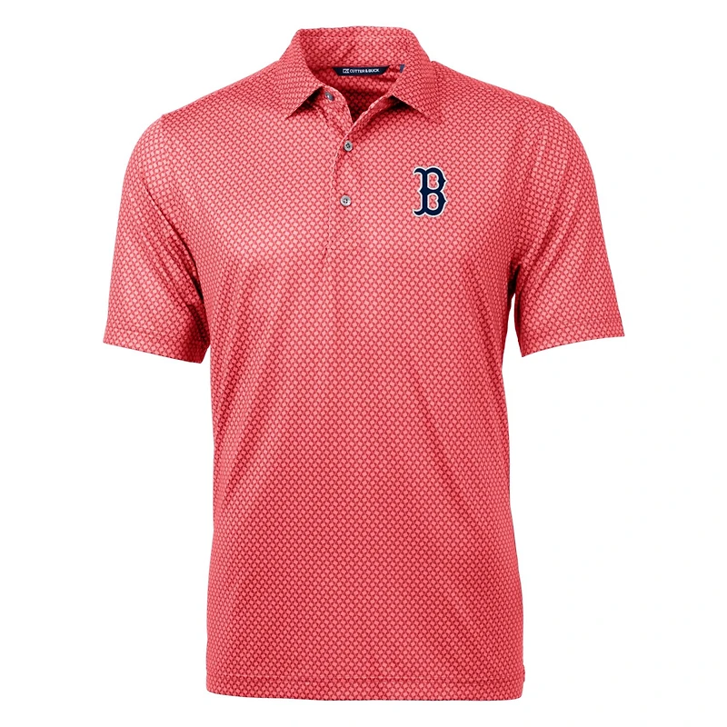 Polo homme Cutter & Buck Cardinal Boston Red Sox Pike Banner Print