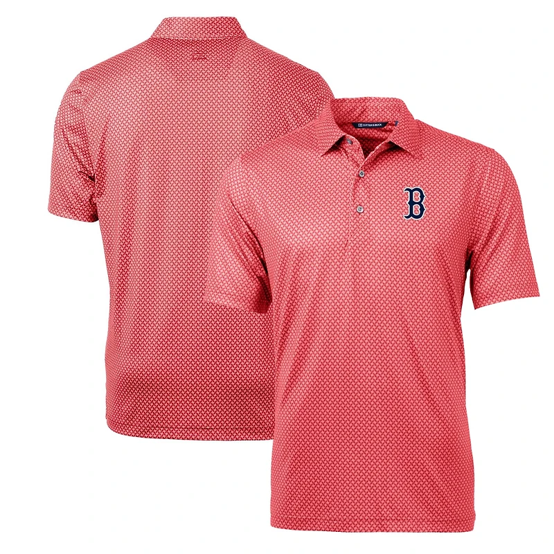 Polo homme Cutter & Buck Cardinal Boston Red Sox Pike Banner Print