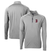 Pull-over zippé quart de tour en tricot extensible recyclé Adapt Eco Knit pour homme, gris, des Red Sox Boston, grande taille