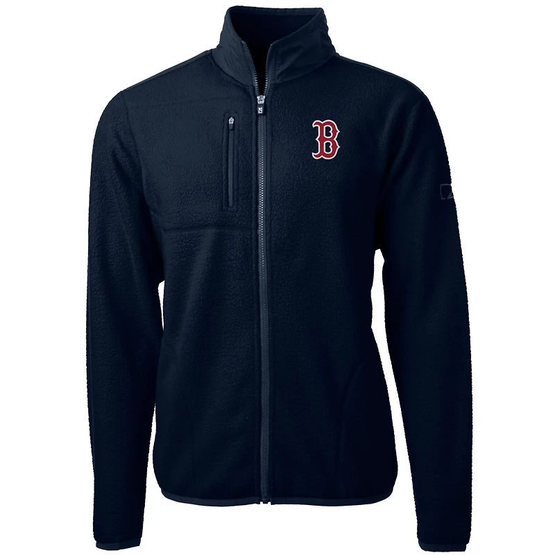Veste polaire entièrement zippée Cascade Eco Sherpa pour homme, bleu marine, des Boston Red Sox, de grande taille
