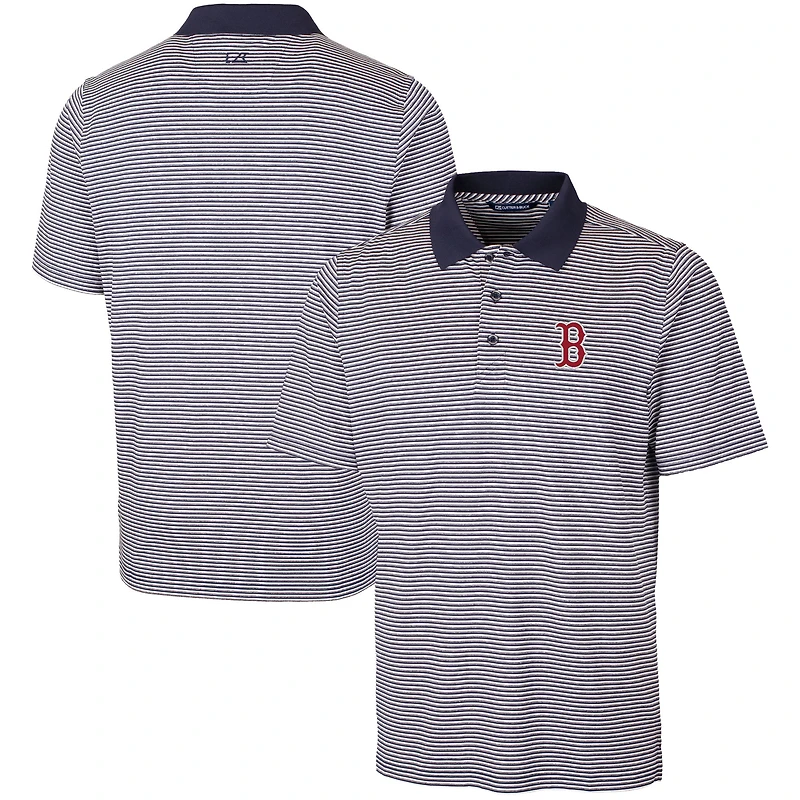 Polo extensible à rayures ton sur bleu marine des Boston Red Sox pour homme Cutter & Buck
