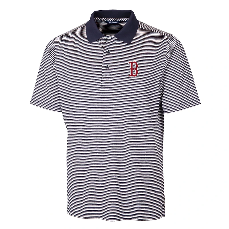 Polo extensible à rayures ton sur bleu marine des Boston Red Sox pour homme Cutter & Buck