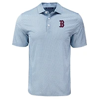Polo bleu marine Cutter & Buck Boston Red Sox Pike Eco Diamond Dot Print pour homme