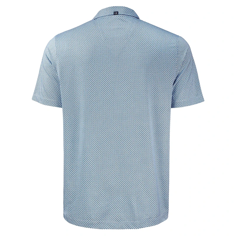 Men's Cutter & Buck Navy Boston Red Sox  Pike Eco Diamond Dot Print Polo