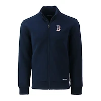 Men's Cutter & Buck Navy Boston Red Sox Stars Stripes Roam Eco Recycled Full-Zip Jacket