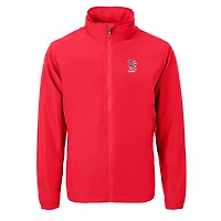 Men's Cutter & Buck  Red Boston Sox Americana Logo Charter Eco Knit Recycled Full-Zip Jacket