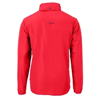 Men's Cutter & Buck  Red Boston Sox Americana Logo Charter Eco Knit Recycled Full-Zip Jacket