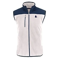 Men's Cutter & Buck White Boston Red Sox Cascade Eco Sherpa Fleece Full-Zip Vest