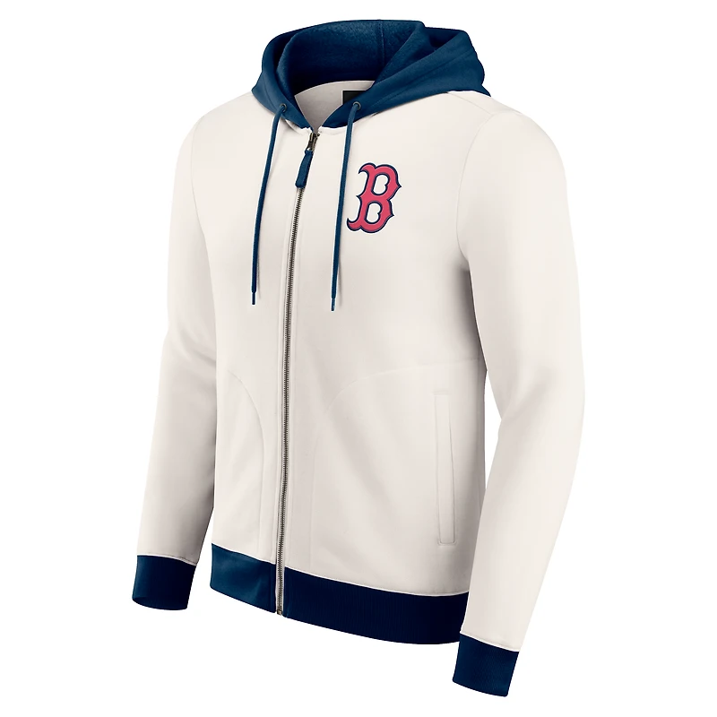 Men's Darius Rucker Collection by Fanatics  Cream Boston Red Sox Polar Fleece Full-Zip Hoodie