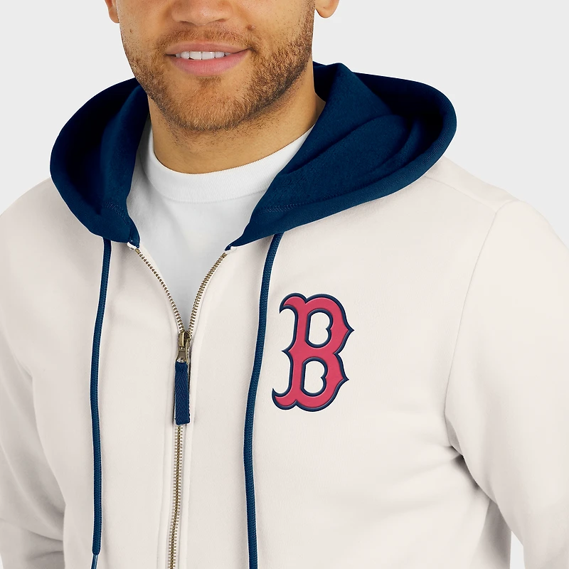 Men's Darius Rucker Collection by Fanatics  Cream Boston Red Sox Polar Fleece Full-Zip Hoodie