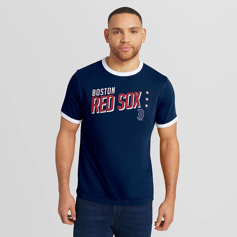 Collection Darius Rucker pour homme par Fanatics T-shirt Boston Red Sox Americana bleu marine à col rond délavé