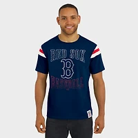 T-shirt rayé bleu marine à manches vieillies pour homme, collection Darius Rucker par Fanatics, des Red Sox de Boston