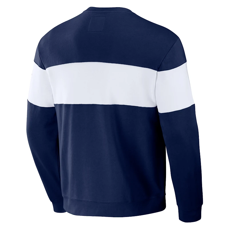 Men's Darius Rucker Collection by Fanatics Navy Boston Red Sox Stripe Pullover Sweatshirt