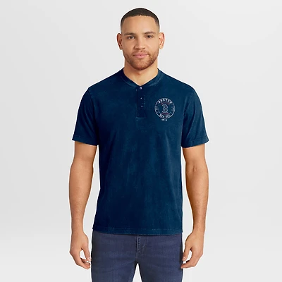 T-shirt Henley délavé bleu marine Boston Red Sox de la collection Darius Rucker pour homme par Fanatics