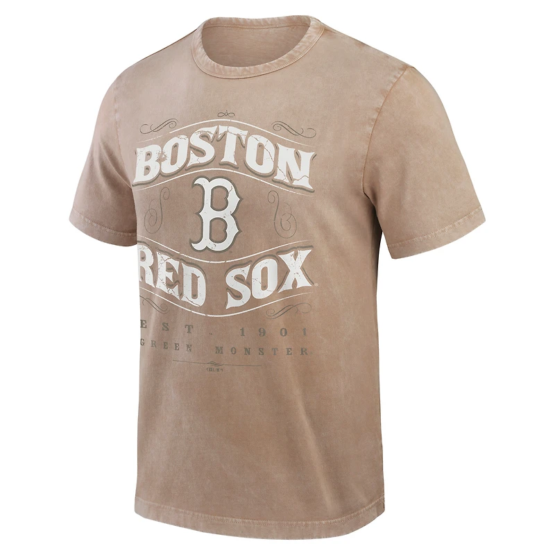Men's Darius Rucker Collection by Fanatics Tan Boston Red Sox Sun Faded T-Shirt