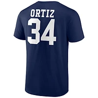 T-shirt graphique David Ortiz pour homme avec logo Boston Red Sox bleu marine