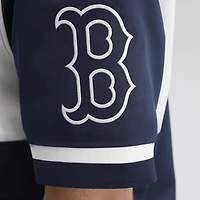 Men's Fanatics Athletic Navy Boston Red Sox Iconic Full-Snap Short Sleeve Satin Warm-Up