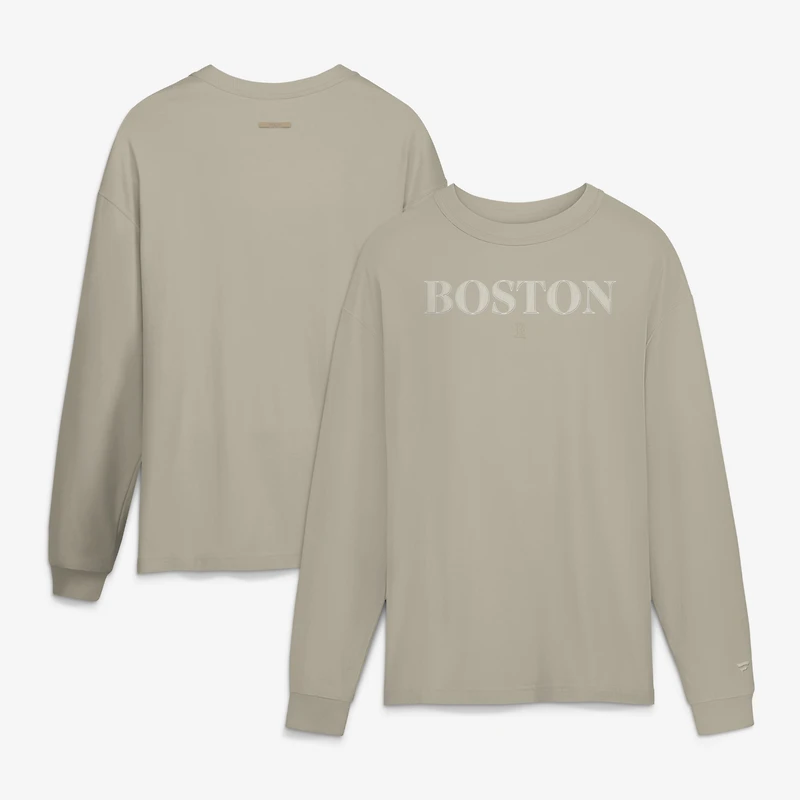 T-shirt à manches longues Fanatics beige Boston Red Sox Elements pour homme