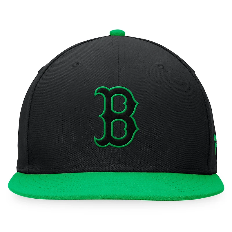 Casquette Lucky Snapback Fanatics pour hommes, noir/vert Kelly, Boston Red Sox