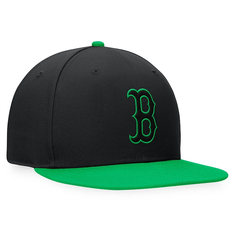 Casquette Lucky Snapback Fanatics pour hommes, noir/vert Kelly, Boston Red Sox