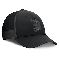 Men's Fanatics Black Boston Red Sox Launch Adjustable Trucker Hat