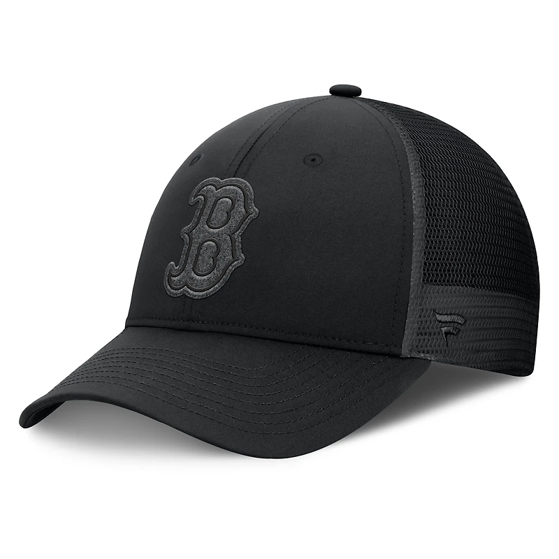 Men's Fanatics Black Boston Red Sox Launch Adjustable Trucker Hat