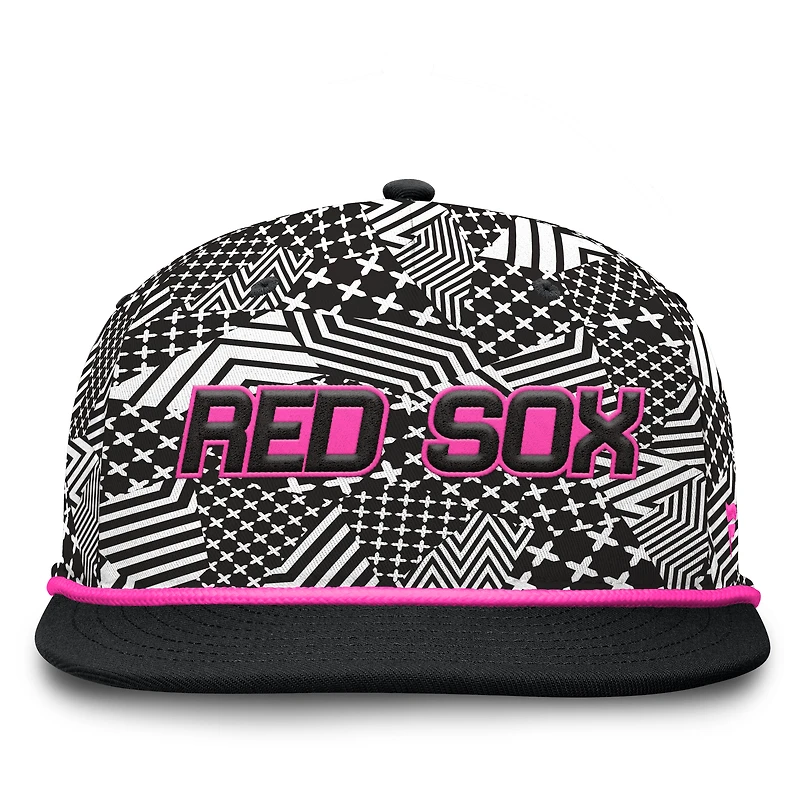 Men's Fanatics Black Boston Red Sox Let's Glow Moon Shot Snapback Hat