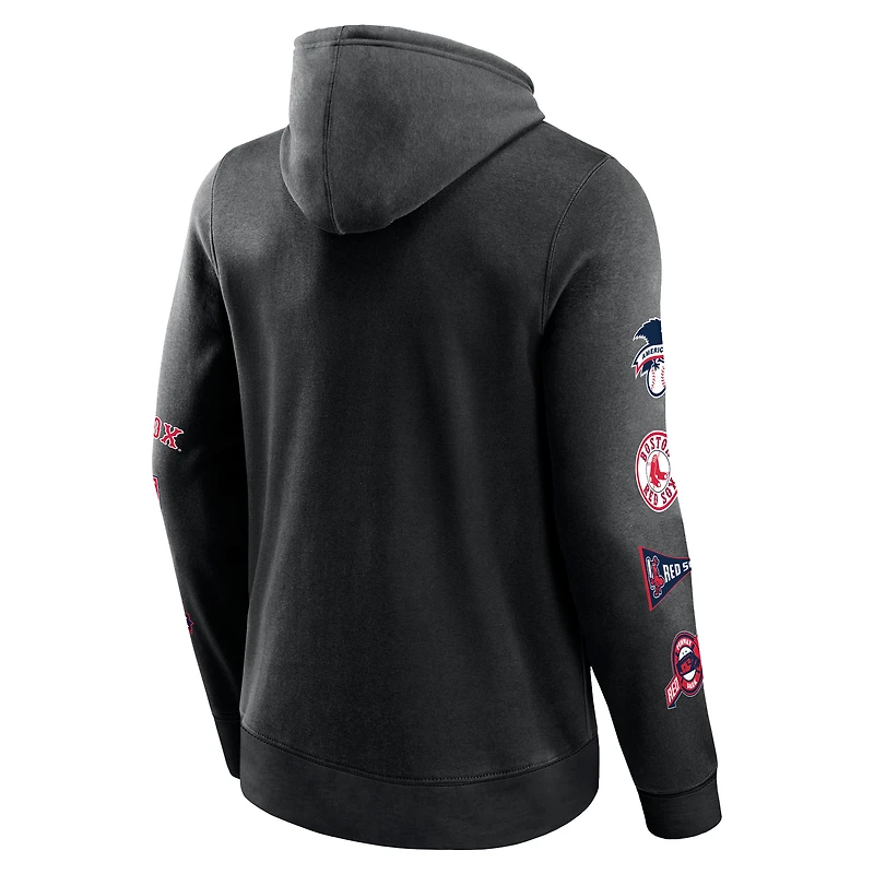 Men's Fanatics Black Boston Red Sox Wild Winner Pullover Hoodie