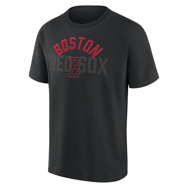 Men's Fanatics Boston Red Sox Black Out Heavyweight T-Shirt