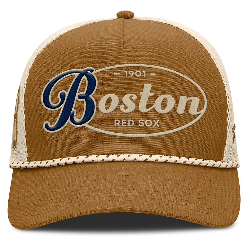 Men's Fanatics Brown Boston Red Sox A-Frame Trucker Adjustable Hat