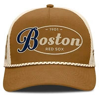 Men's Fanatics Brown Boston Red Sox A-Frame Trucker Adjustable Hat