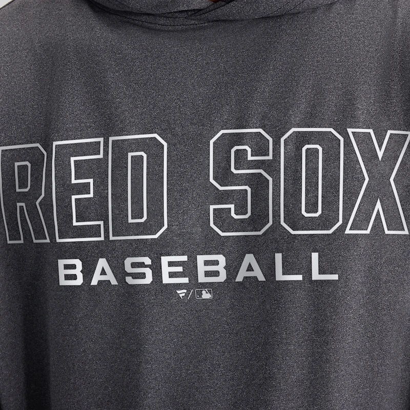 Men's Fanatics Charcoal Boston Red Sox Clutch Long Sleeve Hooded T-Shirt