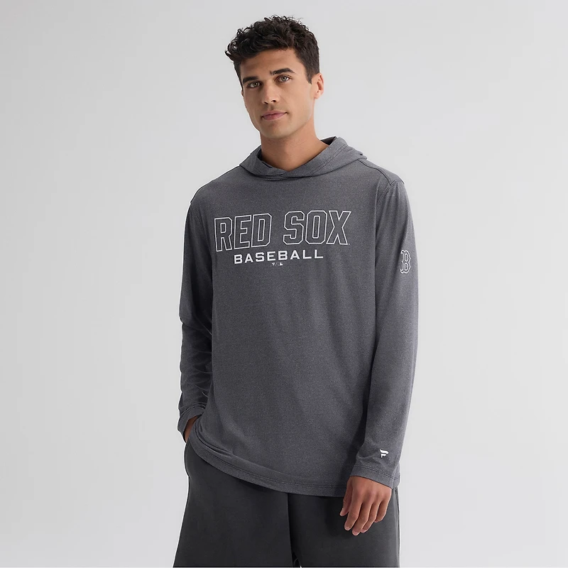T-shirt à capuche manches longues Fanatics Charcoal Boston Red Sox Clutch pour homme