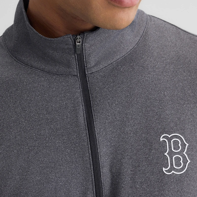 Pull à col zippé Fanatics Charcoal Boston Red Sox pour homme