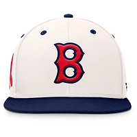 Casquette ajustée Fanatics pour homme crème/bleu marine des Red Sox de Boston
