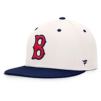 Casquette ajustée Fanatics pour homme crème/bleu marine des Red Sox de Boston