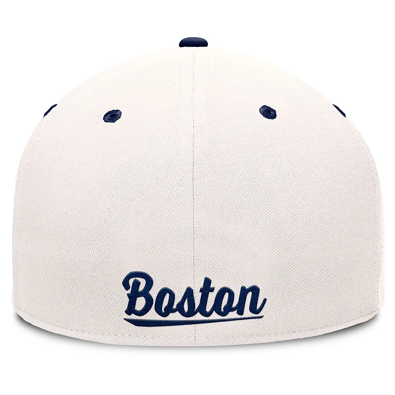 Casquette ajustée Fanatics pour homme crème/bleu marine des Red Sox de Boston