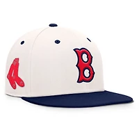 Casquette ajustée Fanatics pour homme crème/bleu marine des Red Sox de Boston