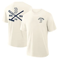 Men's Fanatics Cream Boston Red Sox Nostalgia Stadium Slub T-Shirt